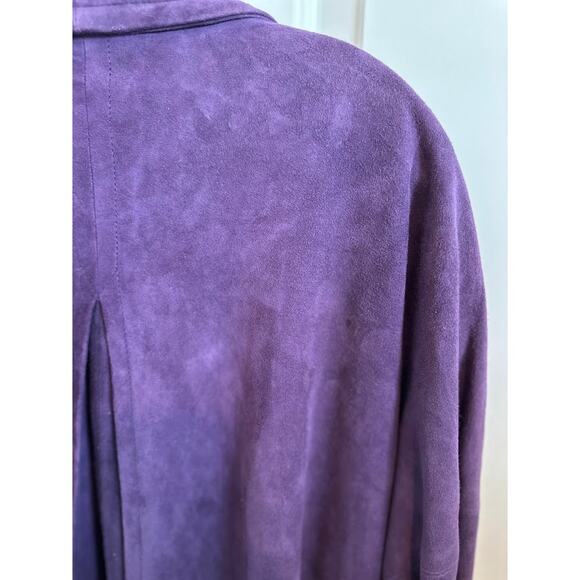 Vintage Purple Suede Full Length Coat Y2K - Picture 6 of 6